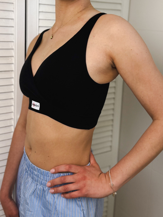 Milk&Love Mombri Klasyk nepremokavá dojčiaca podprsenka black