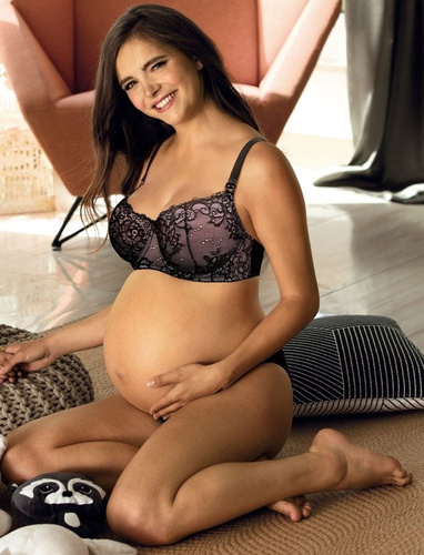 3050 Vyztužená dojčiaca podprsenka Lupoline - čierna