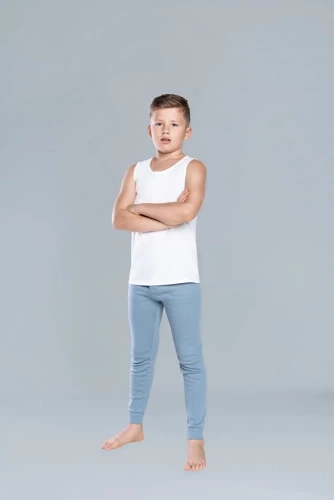 Johnny nohavice pre chlapcov Talianska móda - sivé