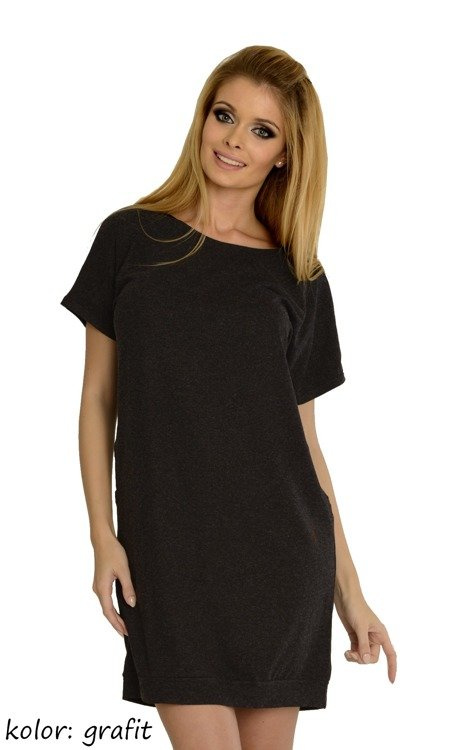 531 Paula Bombka nočná košeľa De Lafense - grafitová