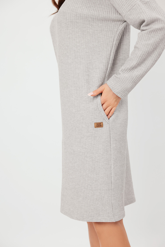 Dámska tunika s dlhým rukávom Avira Italian Fashion - light melange