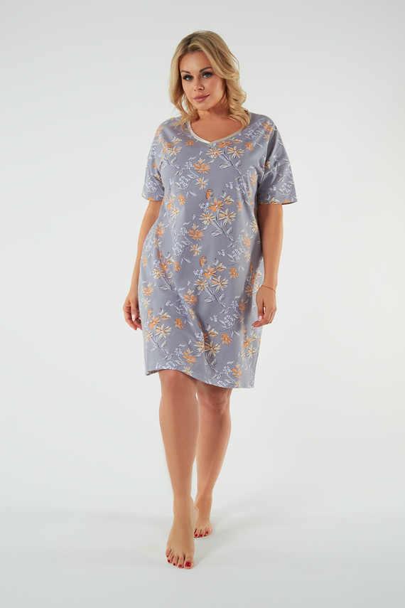 Nočná košeľa Kasos, krátky rukáv Talianska móda - potlač