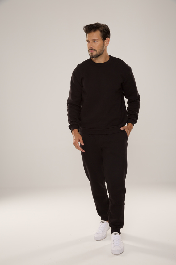 813 Indigo Pánska tepláková súprava De Lafense - čierna