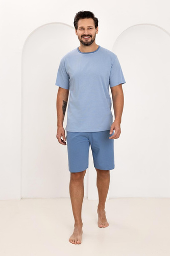 Regina 508 pánske pyžamo 100% bavlna krátky rukáv