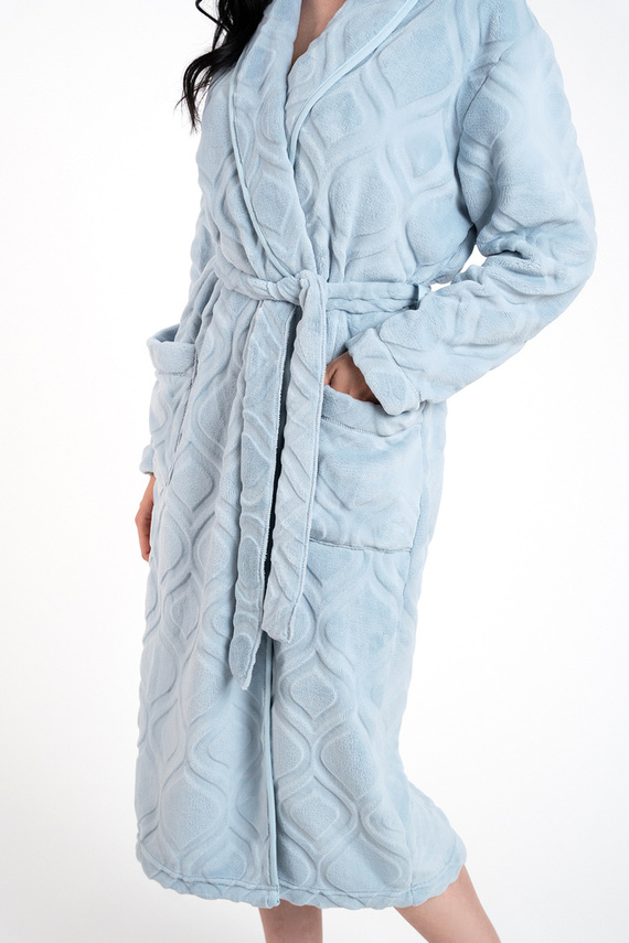 Morena Dámsky flísový župan Italian Fashion - modrý