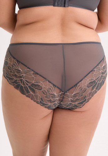 GFP 1318 Priya Gaia dámske nohavičky - grafitovo ružové maxi, čipkované a elegantné