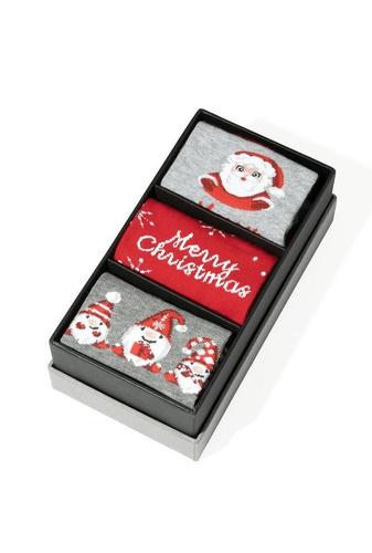 Dámske ponožky umenie. 195/1 Vianočné škatule Steven - bavlnené, s netlačeným lemom