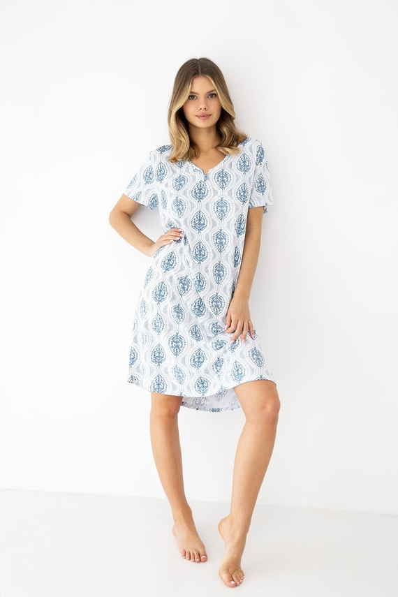 Nočná košeľa Luna od Sensis - ecru-zelená