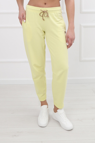 Teplákové nohavice Kaori Italian Fashion bavlna - žlté