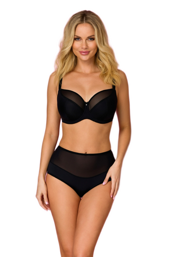 Biustonosz Soft VB-501 Vena Big Soft K19 čierny pre veľké prsia so širokými ramienkami