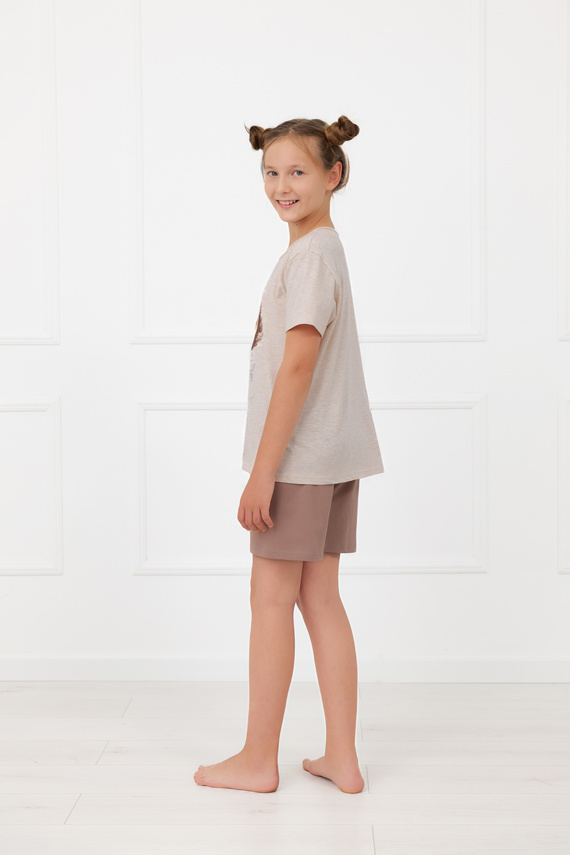 Dievčenské pyžamo Shiba Italian Fashion 100% bavlna šortky