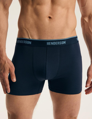 Pánske boxerky Henderson 44515 Brex2 2-pack bavlnené so širokou gumou a logom