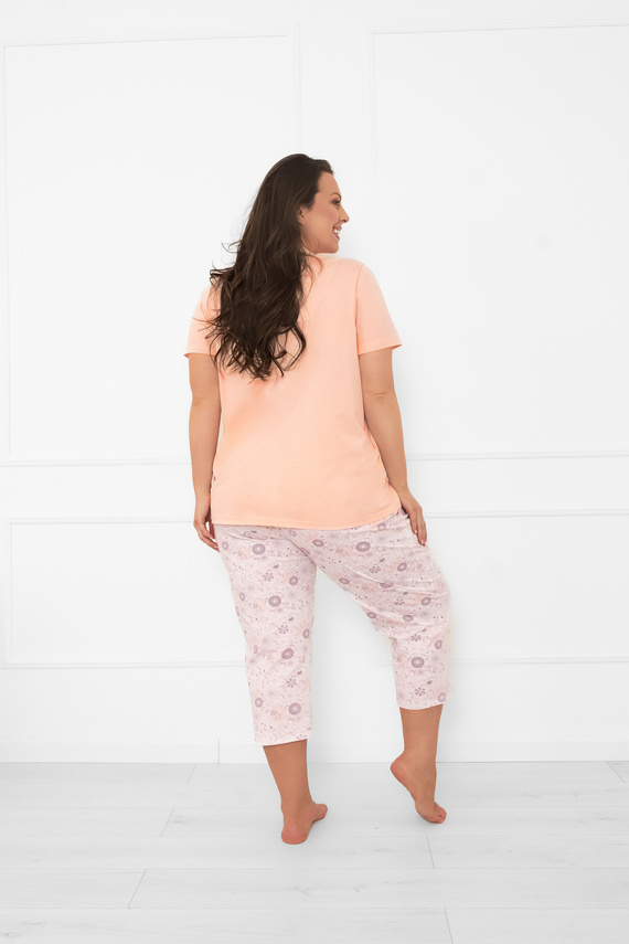 Dámske pyžamo Satui - bavlnené, s krátkym rukávom a 3/4 nohavicami Italian Fashion