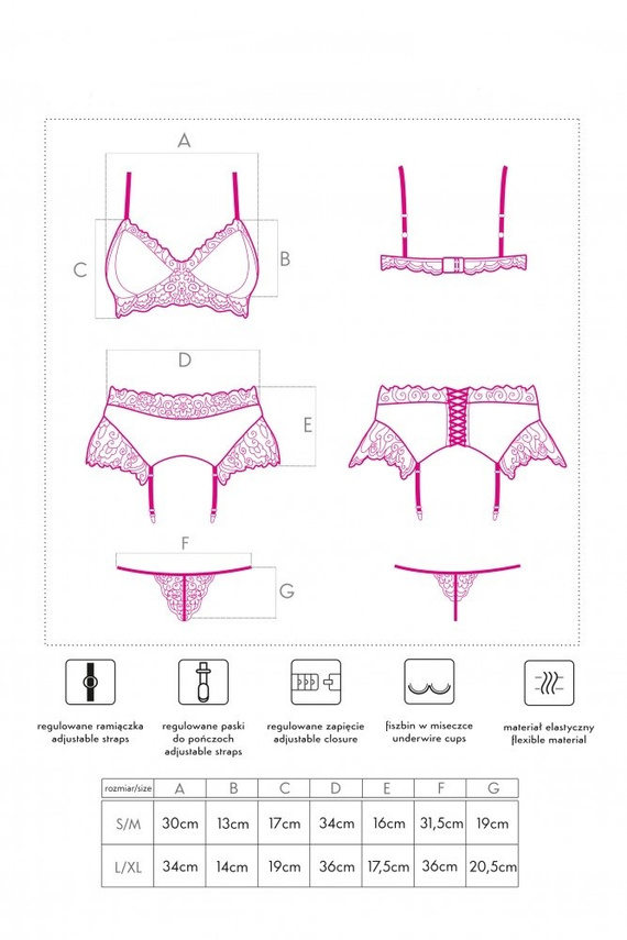 Nahir Maroon Dámsky set LivCo Corsetti Fashion