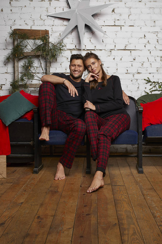 Ordesa Dámske pyžamo s dlhým rukávom a dlhými nohavicami Italian Fashion - čierna/potlač