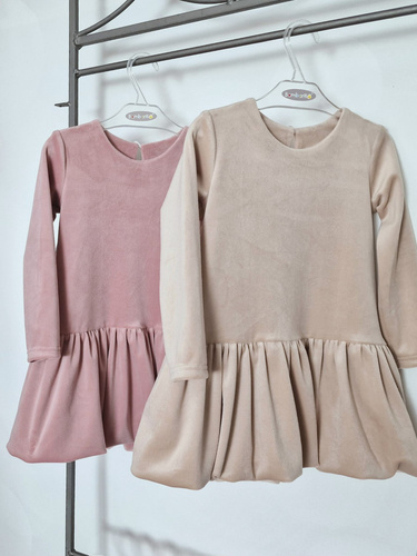 Liza Dievčenské velúrové šaty Bambarillo beige - elegantné a pohodlné