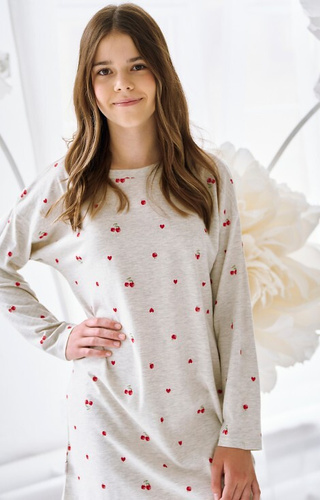 3504 Adele Taro melange - Dievčenské tričko s dlhým rukávom, bavlna