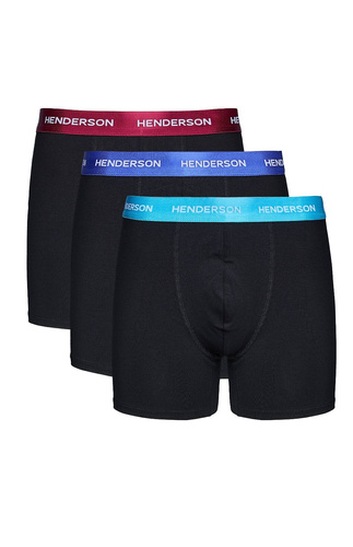 Bench Henderson 44540 čierna-grafit – pánske boxerky 3-pack 93 % bavlna