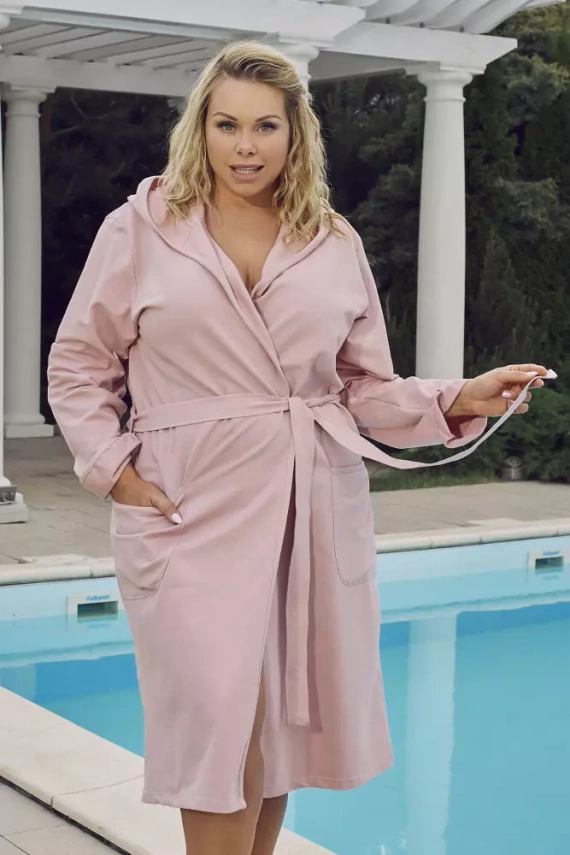 Karina Dámsky župan Italian Fashion - púdrovo ružový