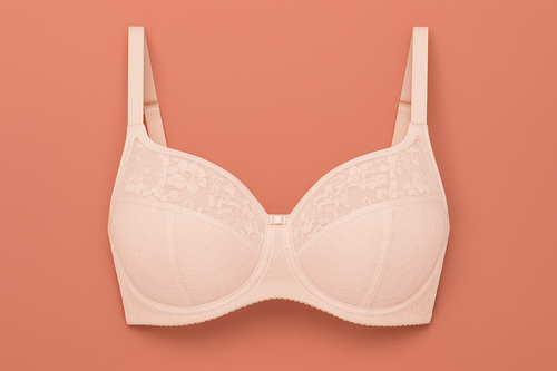 VB-435 Podprsenka - polopriehľadná, s čipkou Vena nude