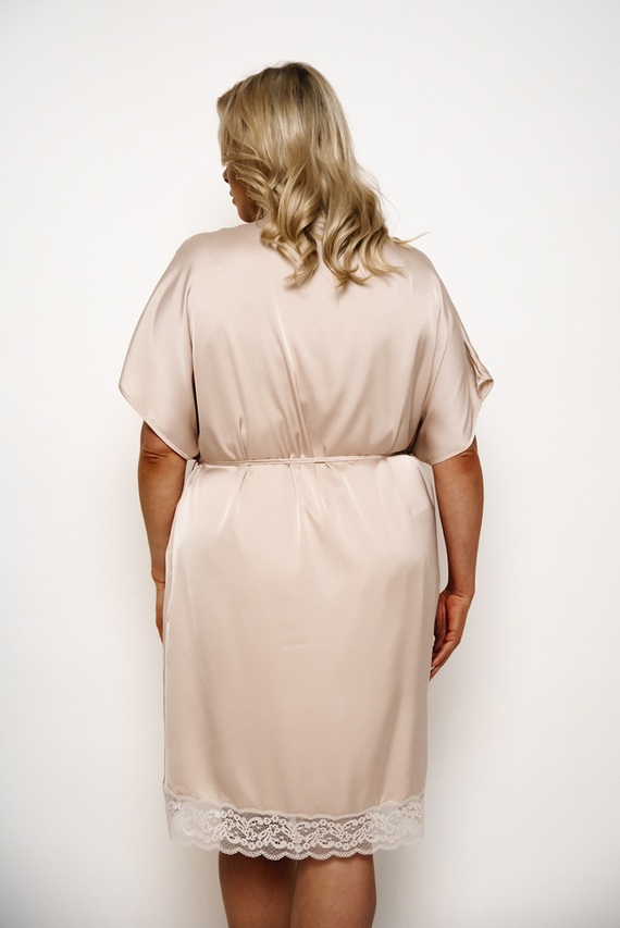 Dotykový župan s krátkym rukávom Italian Fashion - béžový