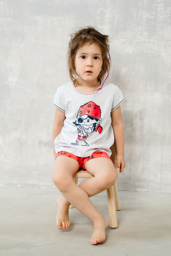 Marina Dievčenské pyžamo Italian Fashion - light melange