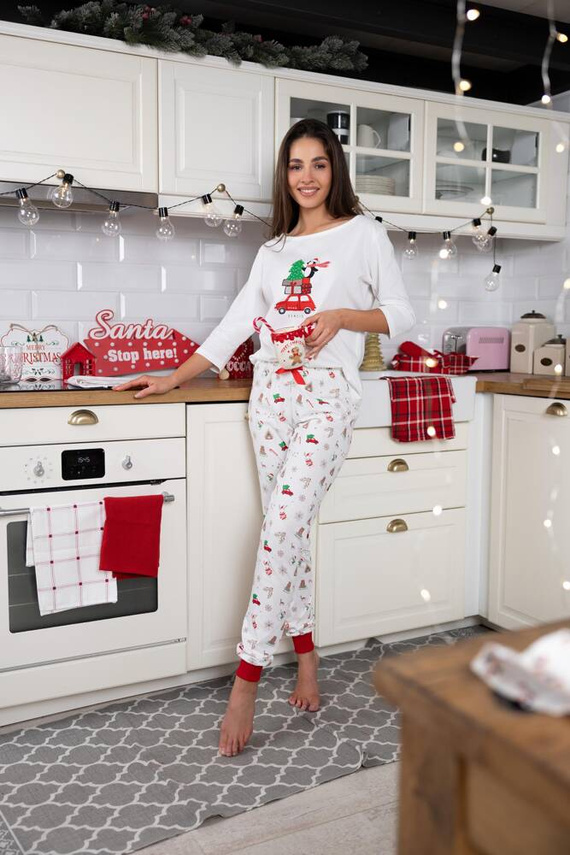 Dámske pyžamo Lillian Sensis -ecru