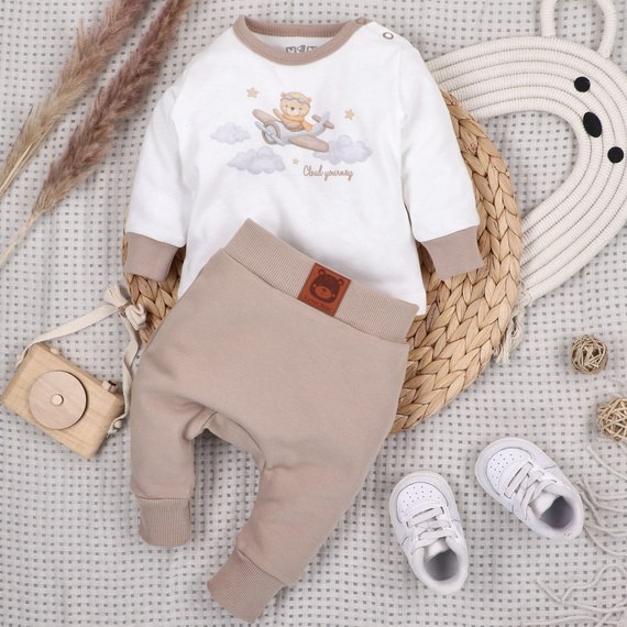 ABN-5514 Sky Journey Detské tepláky Nini - organická bavlna, pohodlný pás