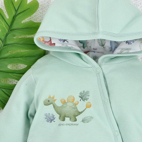 ABN-5578 Dino Explorer Zateplený detský oblek z organickej bavlny od Nini - ekologický a bezpečný