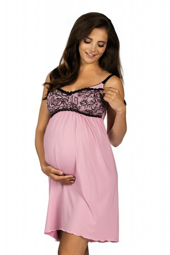 3007 MK Nočná košeľa pre tehotné a dojčiace ženy Lupoline