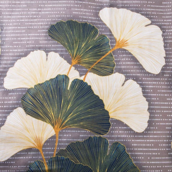 31510/2 Flanelové posteľné prádlo Darymex béžovo zelené listy ginka - sada, 100% bavlna, hrejivé a mäkké