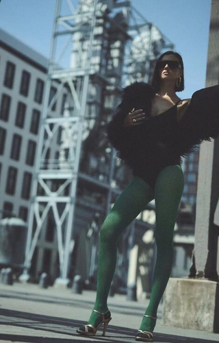 1236 Galia Pančuchy 80 den Gabriella botigla - vzorované, zamatové, 3D technológia