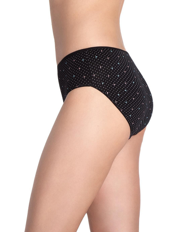 Lama L-122 BI-65 pink/black - klasické bavlnené bikiny, 3 kusy v balení