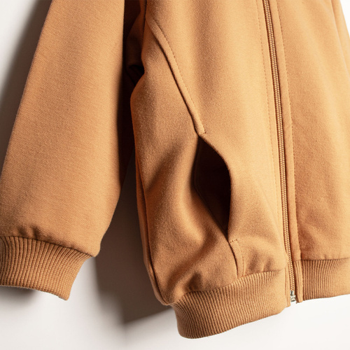 Nicol Olo 222274 chlapčenská karamelová bomber bunda z bavlny na zips
