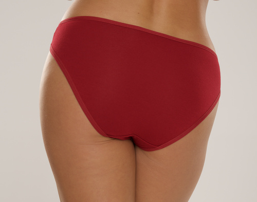 004 Limited Dámske nohavičky De Lafense - klasické, nízky strih, viskóza - bordová