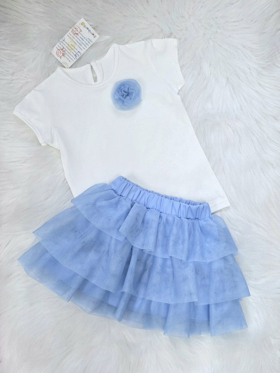 Dievčenská blúzka Bambarillo krémová elegantná pohodlná na každý deň blue