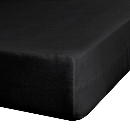 Jersey prestieradlo 4 Eurofirany s gumou bavlna elastan 190 g/m² čierne