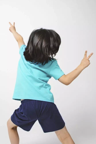 Remek Chlapčenské pyžamo s krátkym rukávom, nohavice Italian Fashion - tyrkysové