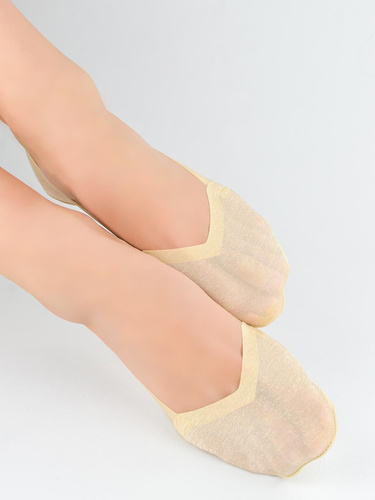 Dámske balerínkové ponožky Noviti SN067 tenké bavlna silikón päta