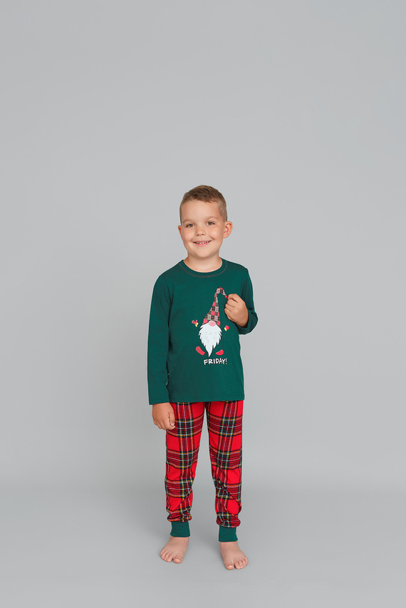 Chlapčenské pyžamo Narvik Italian Fashion - červené/potlač