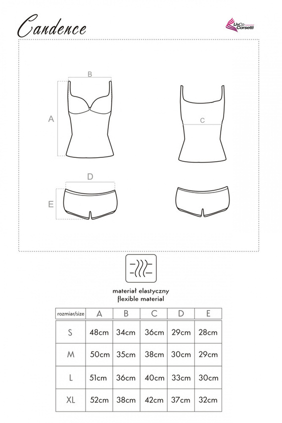 Candence LC 90039 Dámske pyžamo LivCo Corsetti Fashion