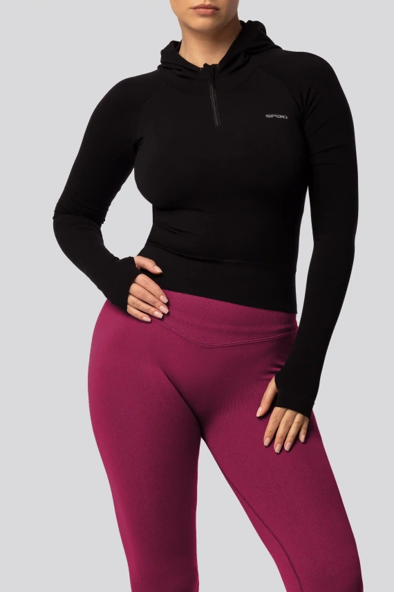 Legíny push-up Spaio PRO vysoký pás krycie tvarujúce red wine