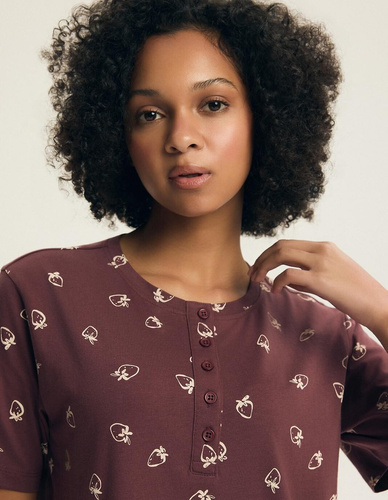 Nočná košeľa Henderson Evika 45304 – bavlna, potlač jahody