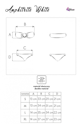 Amphitrite LC 9731 Plavky LivCo Corsetti - biele