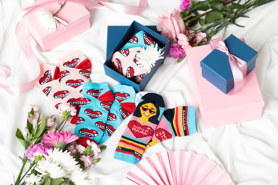 K89S Super Mama Foot Socks Italian Fashion - námornícka modrá/farebná