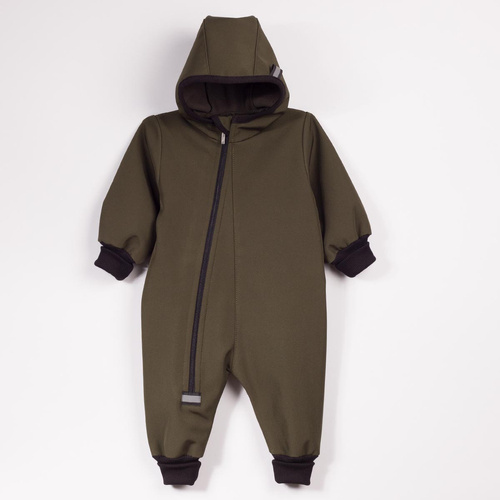 Detský overal Nicol 229082 Softshell s fleecovou podšívkou zelený