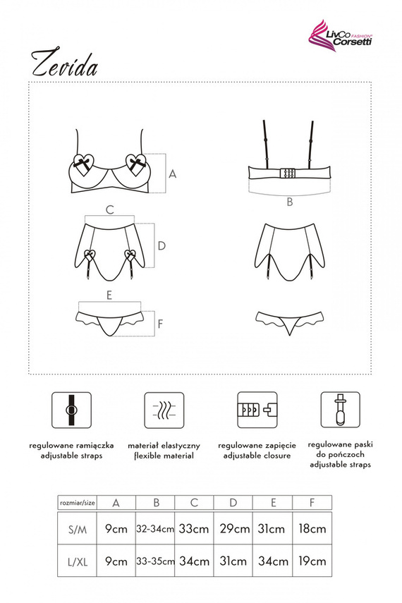 Zevida LC 90110 Dámsky set LivCo Corsetti Fashion