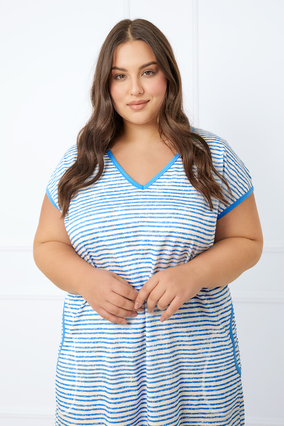 Flota dámske tričko s krátkym rukávom Italian Fashion - modrá potlač