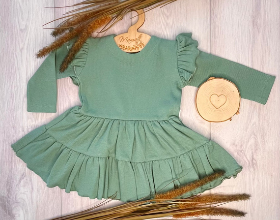 Mamatti SP505 Dievčenské šaty s motýlími rukávmi 97% bavlna