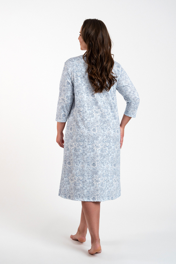 Nočná košeľa Antonia Talianska móda - modrá potlač